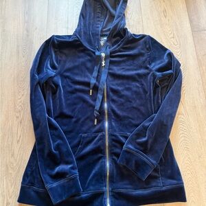 Navy Blue Zip-Up Hoodie and Pants set